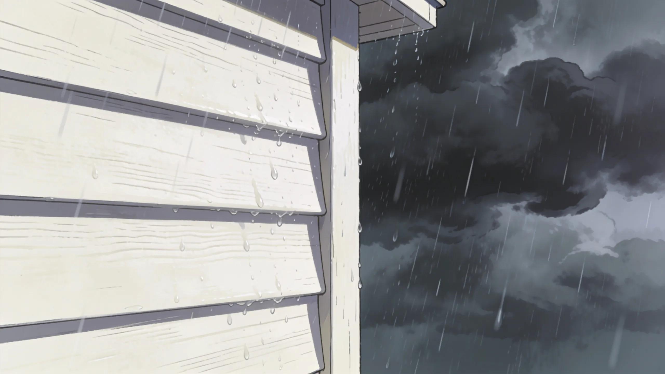 Hardie Board siding withstanding heavy rain, demonstrating weather resistance