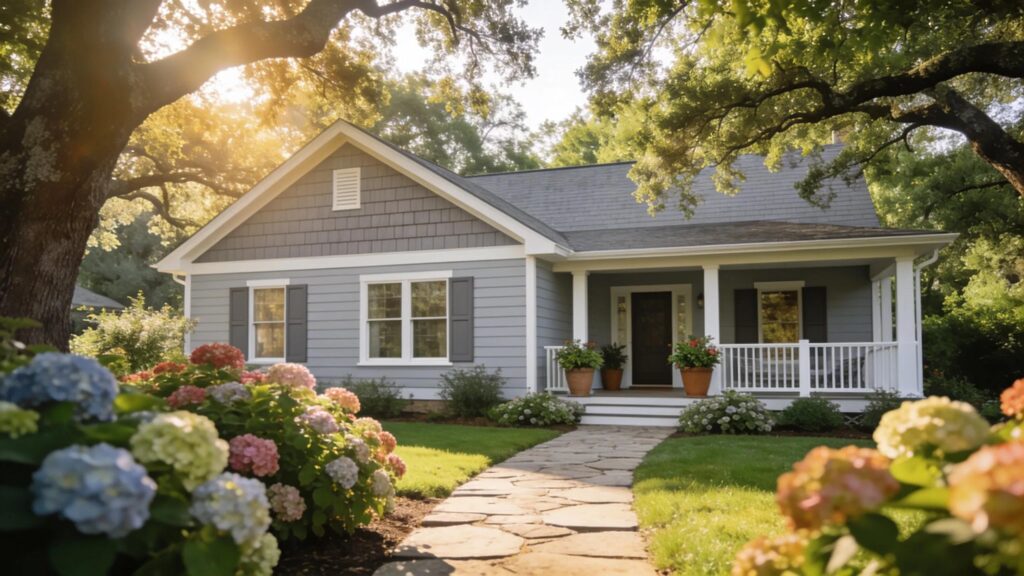 James Hardie siding on a modern home exterior, emphasizing durability and aesthetic appeal