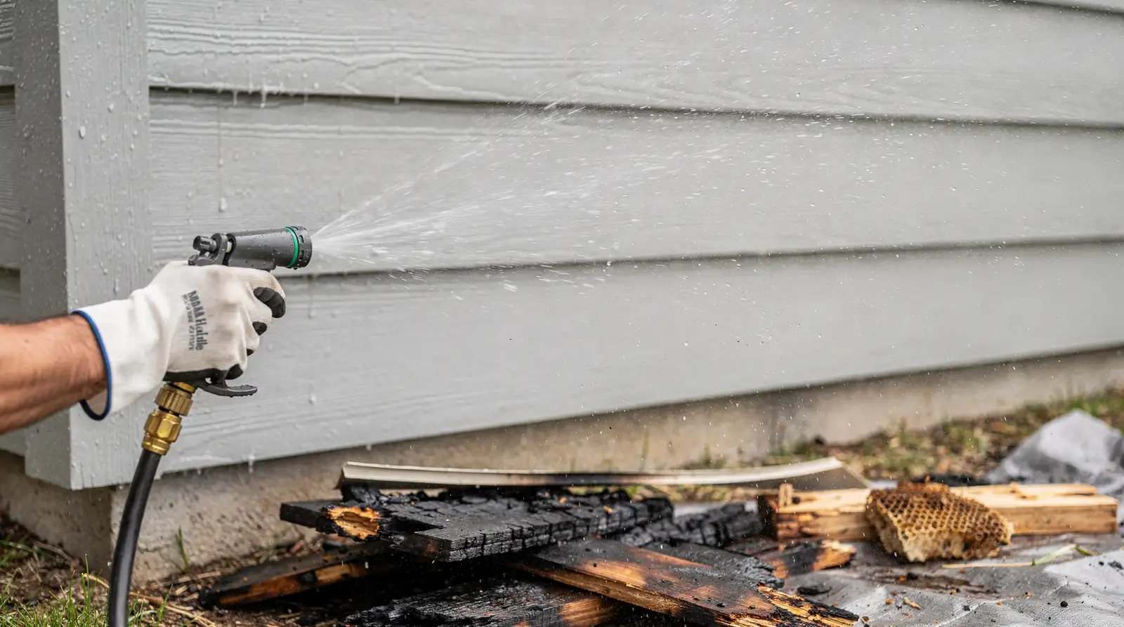James Hardie fiber cement siding will not ignite when exposed to a direct flame
