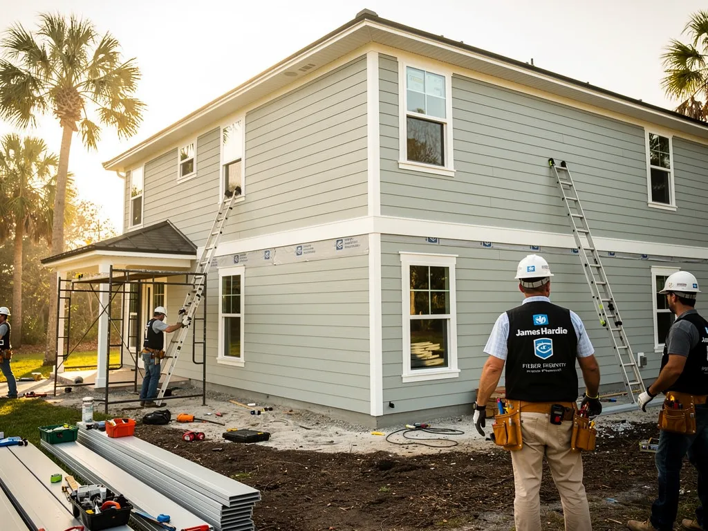 RCG Siding Pros specializes in removing cracked, damaged, and failing stucco before installing James Hardie